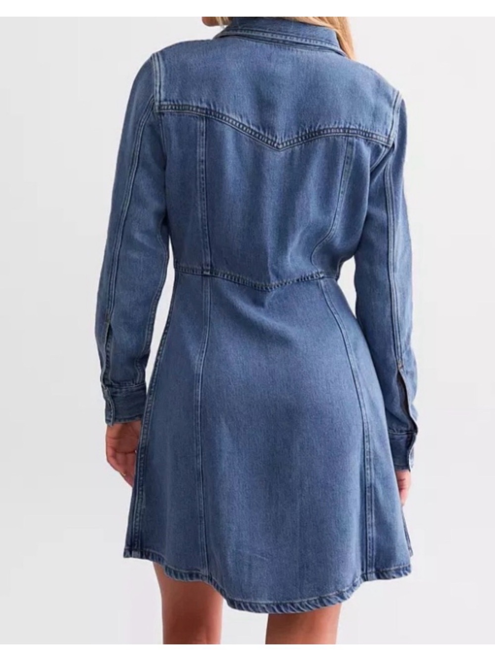 Wrangler Blue Denim Western Dress - Small - Picture 2 of 6